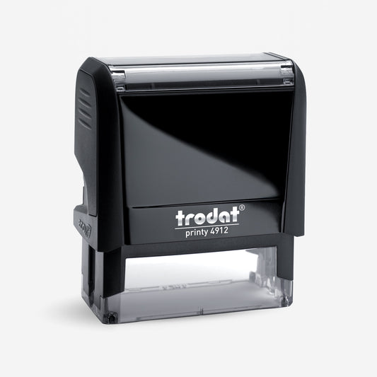 Trodat 4912 Self-Inking Stamp Impression: 3/4" x 1 7/8"