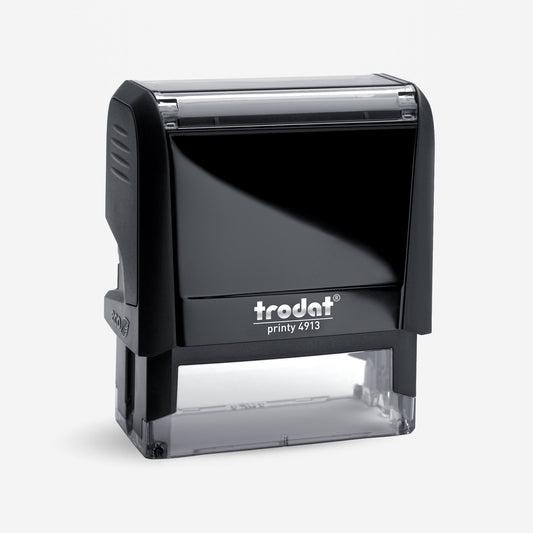Trodat 4913 Self-Inking Stamp Impression: 7/8" x 2 3/8"